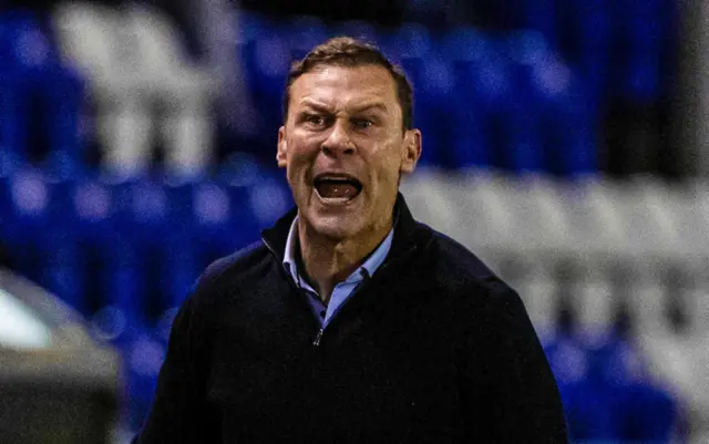 Inverness manager Duncan Ferguson looking very angry