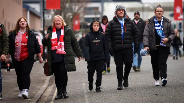 Southampton and Sheffield Wednesday fans