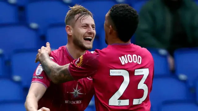 Harry Darling celebrates scoring for Swansea