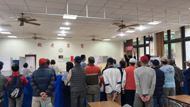 A polling station in Sanmin district, Kaohsiung