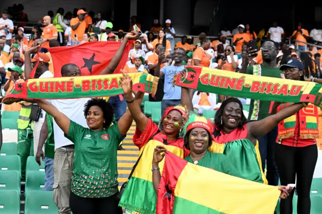 A photo of Guinea-Bissau fans at Afcon 2023