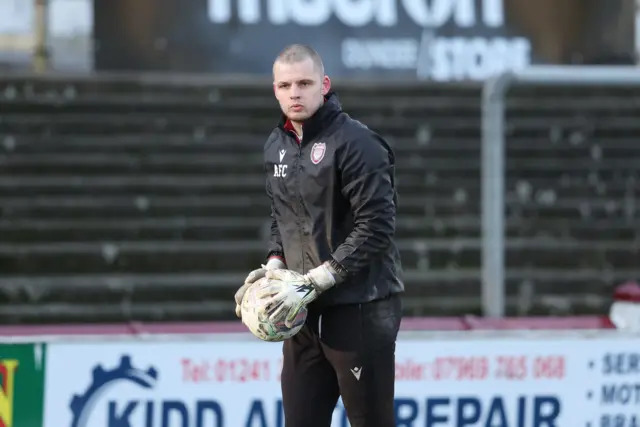 Arbroath goalkeeper Ally Adams