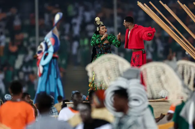 A photo of the Afcon 2023 opening ceremony