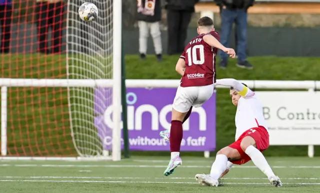 Stenhousemuir's Matty Yates scores