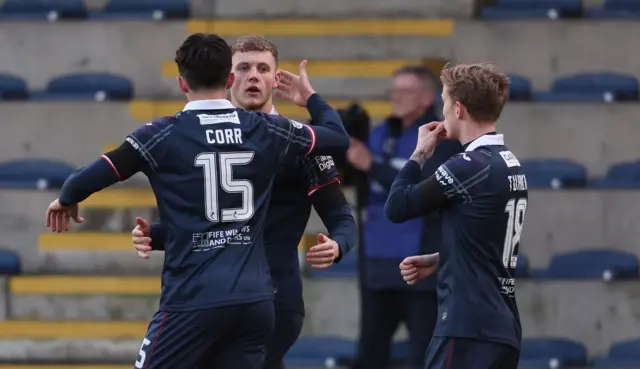 Raith Rovers celebrate Jack Hamilton's goal