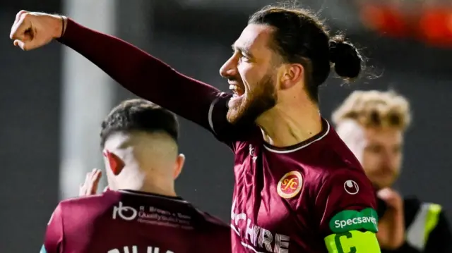 Stenhousemuir's Gregor Buchanan celebrates