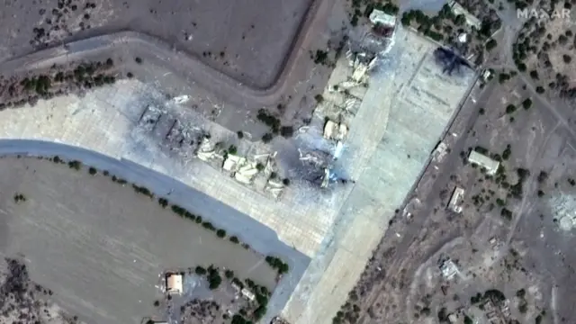 Satellite image showing damage in Hodeidah