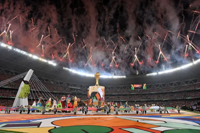 A photo of the opening ceremony of Afcon 2023