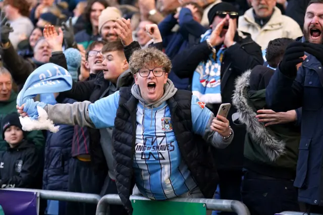 Coventry fans celebrate