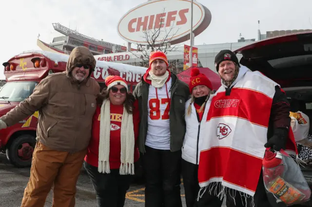 Chiefs fans wrapped up warm