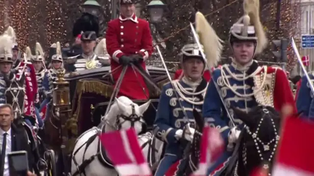 Queen Margrethe in the carriage