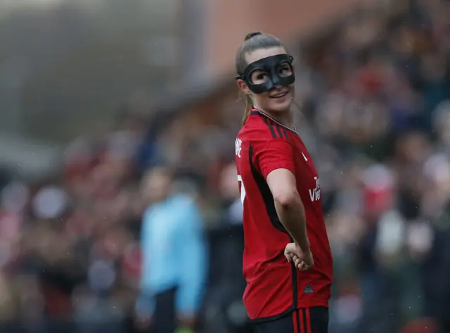 Ella Toone celebrates putting Man Utd in front against Newcastle in the Women's FA Cup