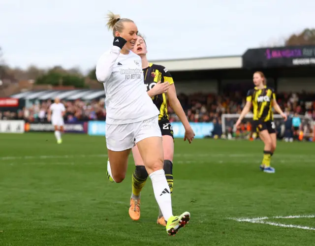 Stina Blackstenius scores for Arsenal against Watford