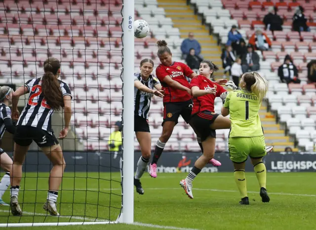 Manchester United's Nikita Parris scores their second goal