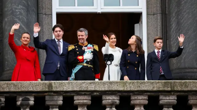 King Frederik, Queen Mary, Prince Christian, Princess Isabella, Prince Vincent and Princess Josephine