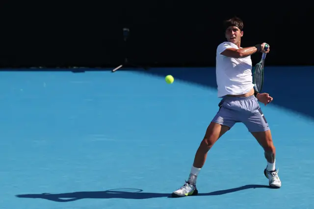 Tomas Martin Etcheverry hits a forehand