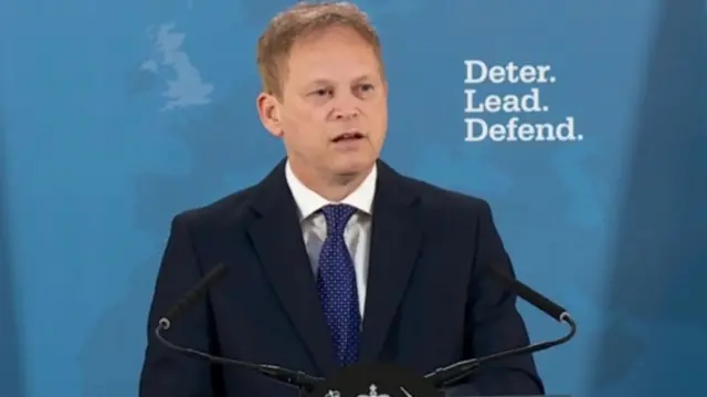 Grant Shapps making a speech