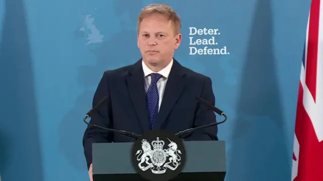 Shapps delivers his speech