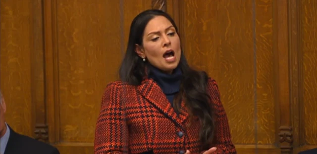 Priti Patel speaking in Parliament