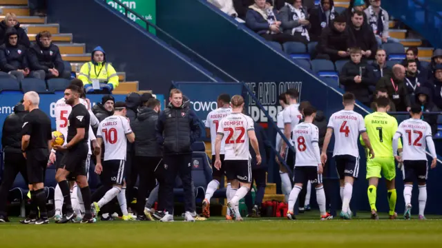 Bolton Wanderers' meeting with Cheltenham Town was abandoned on Saturday