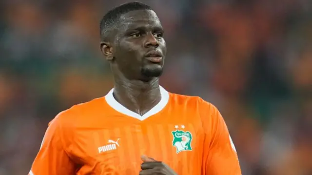 Ousmane Diomande playing for Ivory Coast