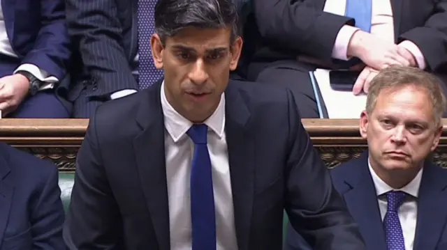 Rishi Sunak addresses the House of Commons