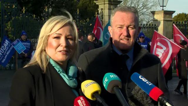 Sinn Féin's Michelle O'Neill and Conor Murphy