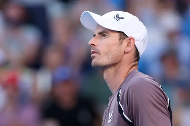 Andy Murray looks on wistfully