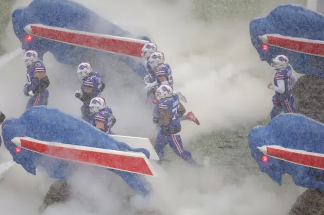 Bengals v Bills in the snow in 2023