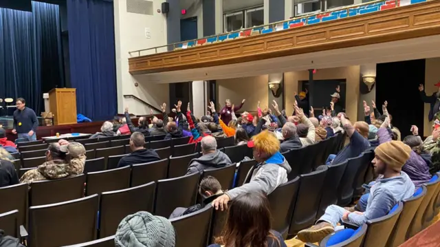 Caucus vote in Davenport, Iowa