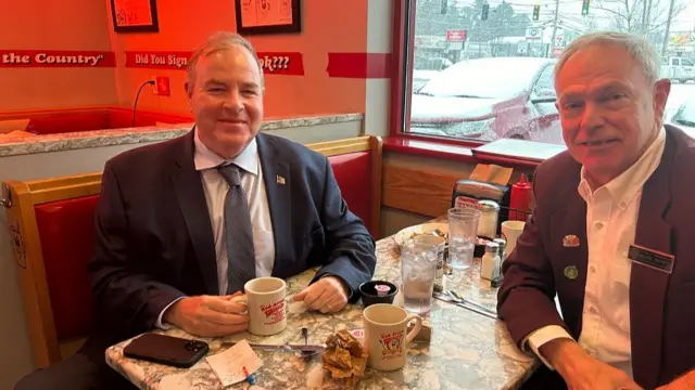 Two more Haley supporters at her campaign event in the diner in Concord