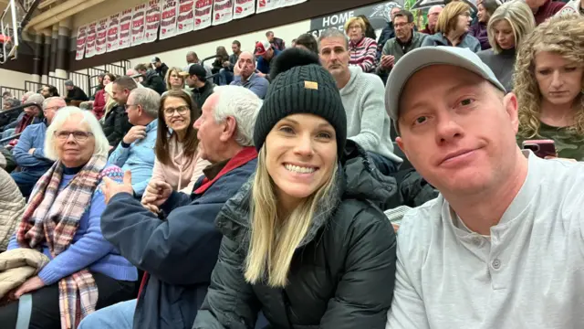 Emmalee Day and her husband John went to caucus at a high school just north of Des Moines