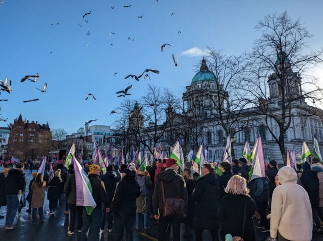 Feeder parade at City Hall