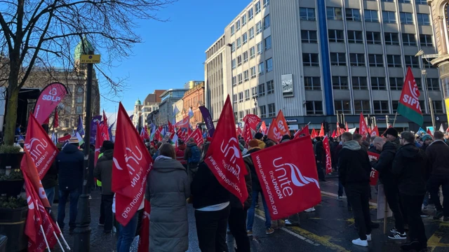 rally in Belfast