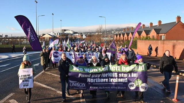 Unison members on the march