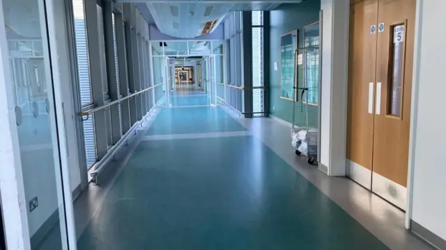 Empty corridor in the RVH