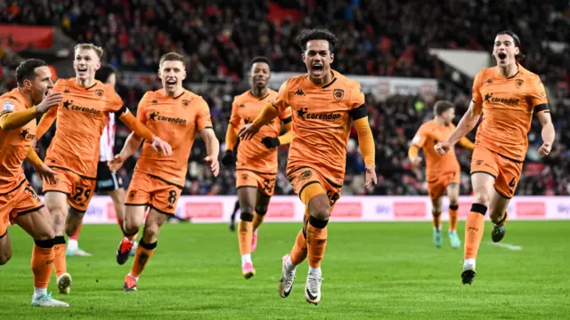 Hull City celebrate