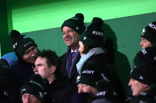 All smiles from Taoiseach Leo Varadkar at tonight's game at the Dexcom Stadium