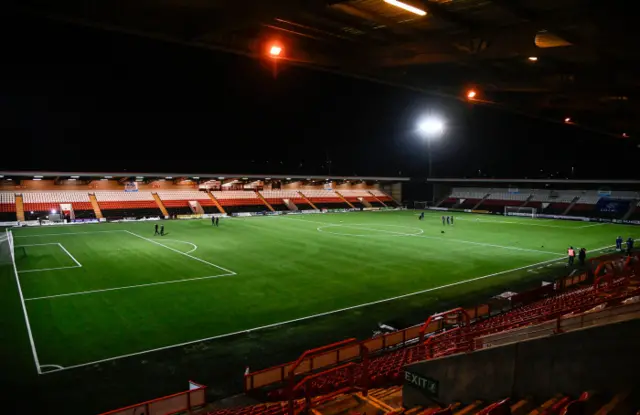 Excelsior Stadium in Airdrie ahead of Celtic v Rangers