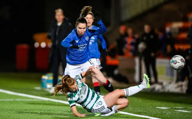 Rangers' Jane Ross is challenged by Celtic's Colette Cavanagh