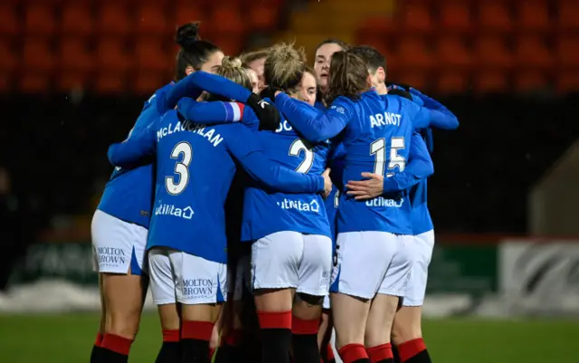 Rangers players celebrate