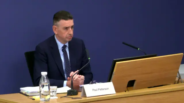 Paul Patterson gives evidence to the Post Office inquiry