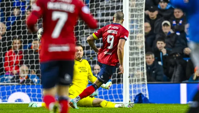 Kyle Vassell sees his shot saved