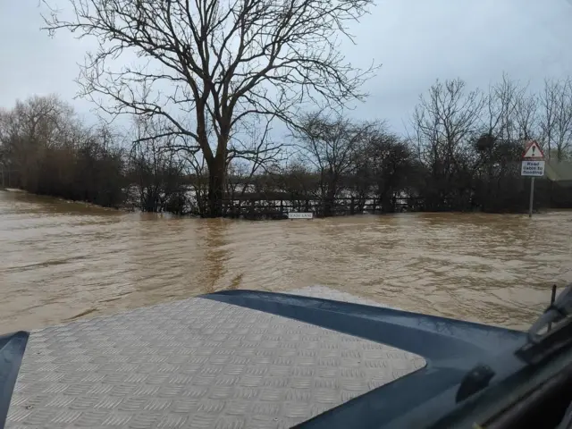 Flooded road