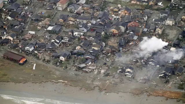 Tsunami devastated residential area is seen in Suzu, Ishikawa prefecture, Japan January 2, 202