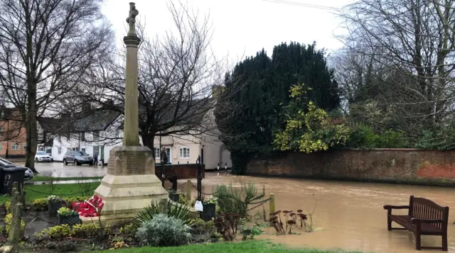 Flooding in Wolston, Warwickshire