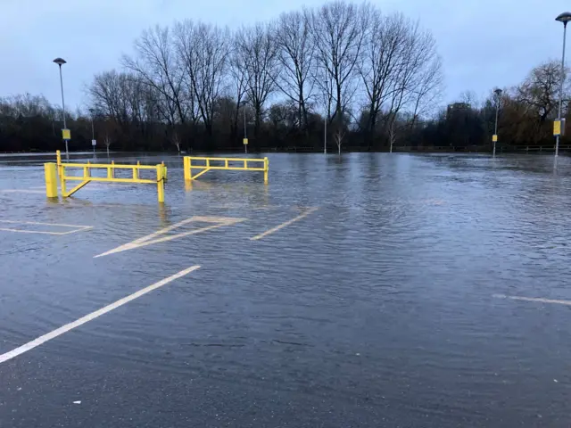 Flooding at Aldi in Stafford