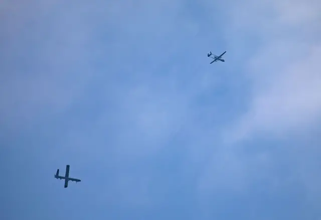 Israeli unmanned aerial vehicles (UAVs) fly over Khan Younis, southern Gaza Strip, 2 January 2024