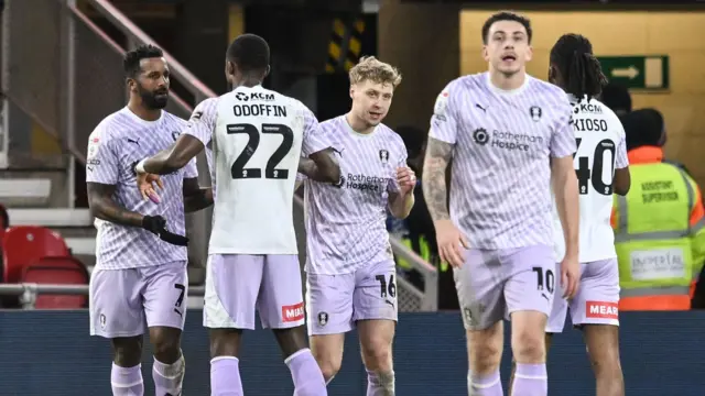 Rotherham celebrate scoring