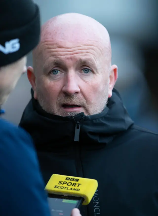 David Martindale talking to BBC Sport Scotland pre-match.